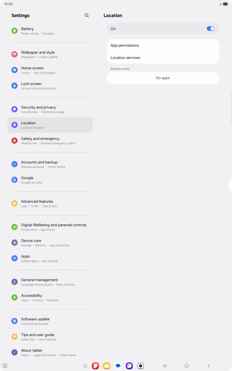 Press App permissions. Press App permissions.