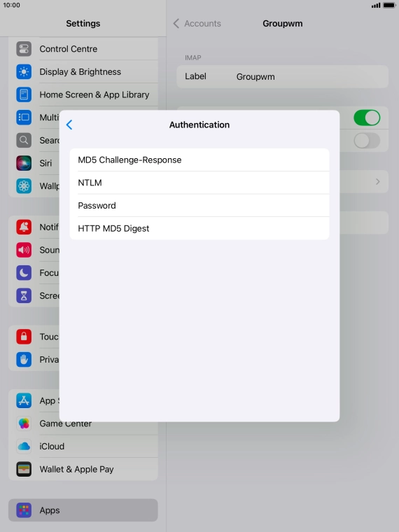 Press Password.