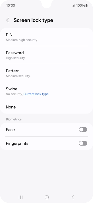 Press Fingerprints.