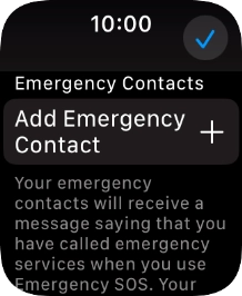 Press Add Emergency Contact and follow the instructions on the screen to key in your emergency info and emergency contacts. Press Add Emergency Contact and follow the instructions on the screen to key in your emergency info and emergency contacts.