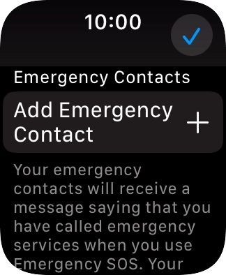 Press Add Emergency Contact and follow the instructions on the screen to key in your emergency info and emergency contacts. Press Add Emergency Contact and follow the instructions on the screen to key in your emergency info and emergency contacts.