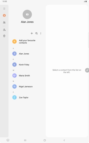 Press the new contact icon.