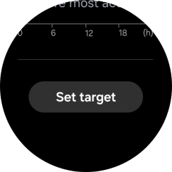 Press Set target. Press Set target.