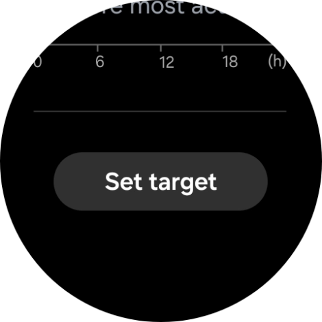 Press Set target. Press Set target.