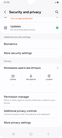 Press Permission manager.