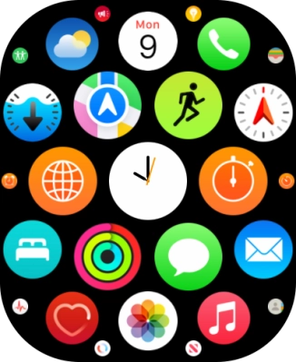 Press the music player icon. Press the music player icon.