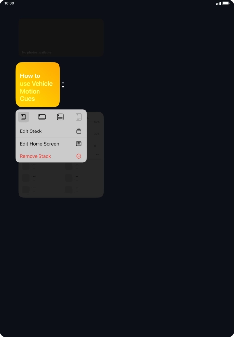 Press Edit Stack.