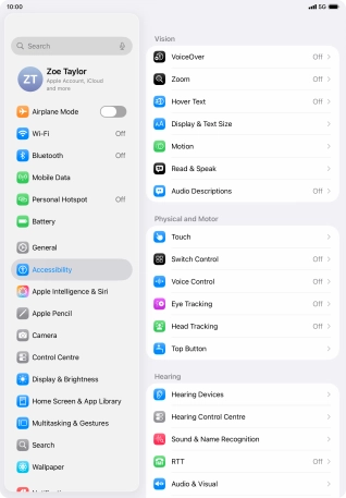Press Display & Text Size. Press Display & Text Size.