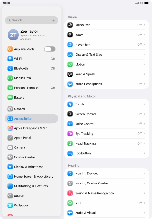 Press Display & Text Size. Press Display & Text Size.
