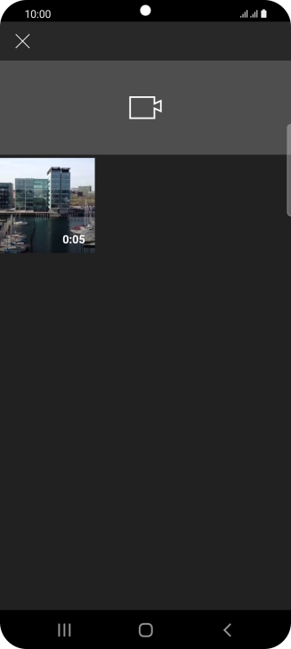 Press the required video clip.