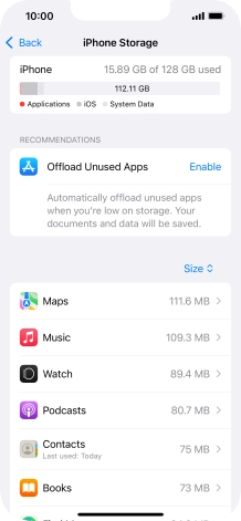 Press the required app.