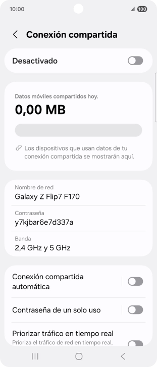 Pulsa Nombre de red.