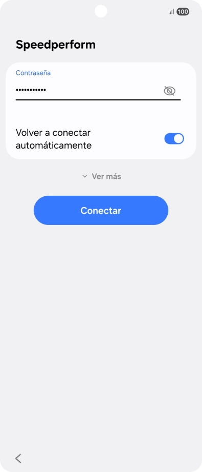 Introduce la contraseña de la red wifi y pulsa Conectar.