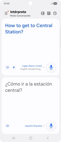 Sigue las indicaciones de la pantalla para seleccionar los ajustes de idioma deseados y utilizar la función.