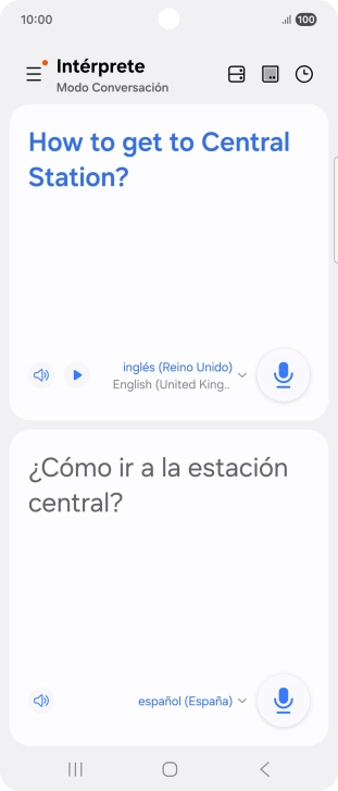 Sigue las indicaciones de la pantalla para seleccionar los ajustes de idioma deseados y utilizar la función.