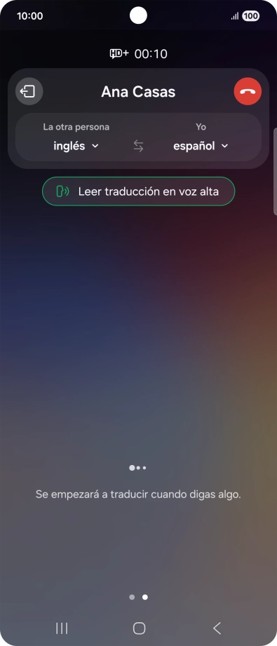 Sigue las indicaciones de la pantalla para seleccionar los ajustes de idioma deseados y utilizar la función.