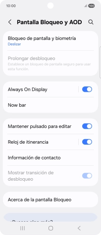 Pulsa Bloqueo de pantalla y biometría.