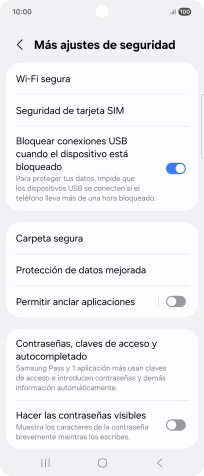 Pulsa Seguridad de tarjeta SIM.