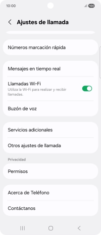 Pulsa Servicios adicionales.
