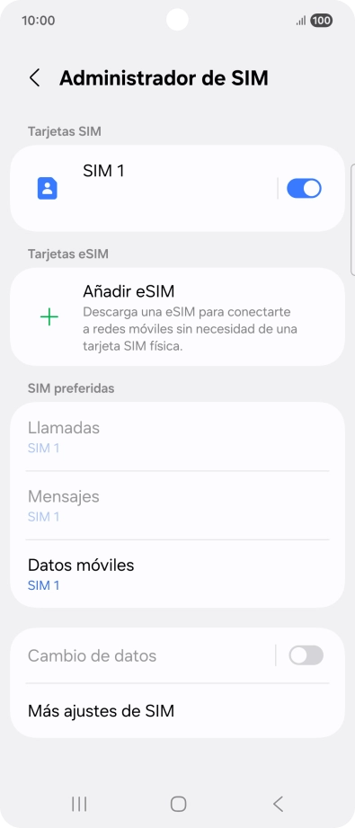 Pulsa Añadir eSIM.