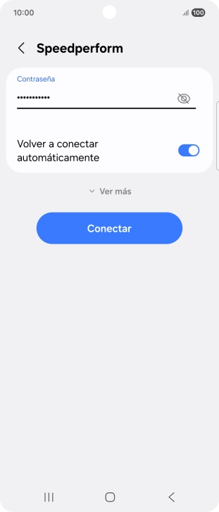 Introduce la contraseña de la red wifi y pulsa Conectar.