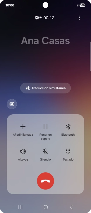 Pulsa Traducción simultánea.