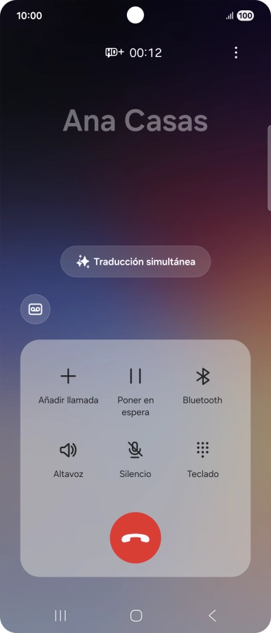 Pulsa Traducción simultánea.