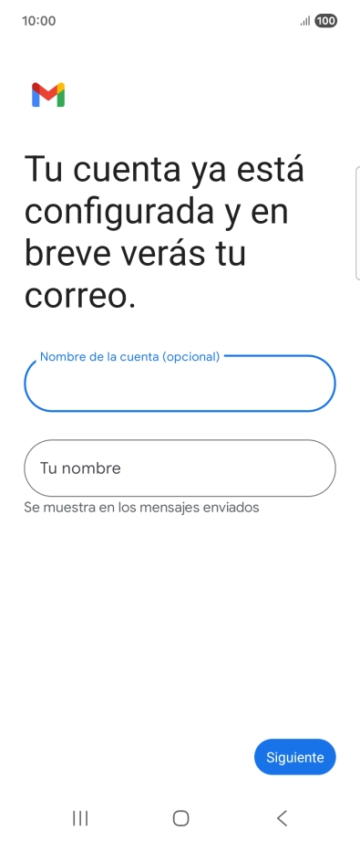 Pulsa Tu nombre e introduce el nombre del remitente.