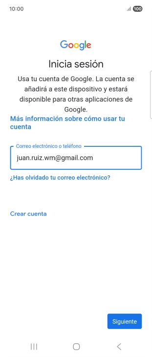 Pulsa Siguiente.