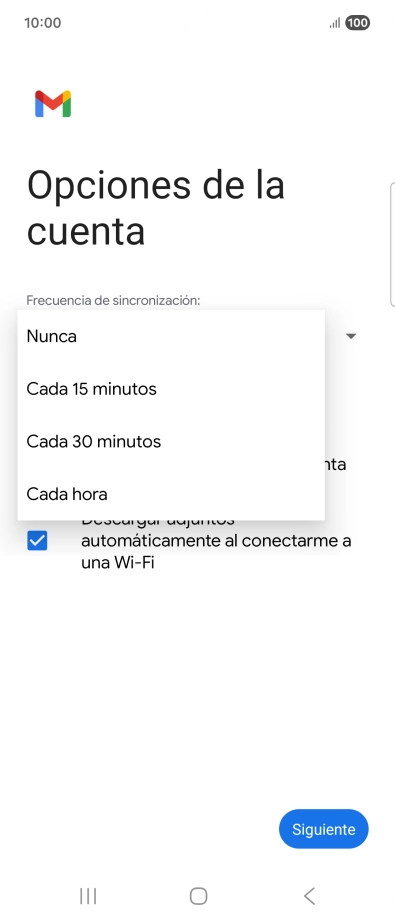 Pulsa el ajuste deseado.