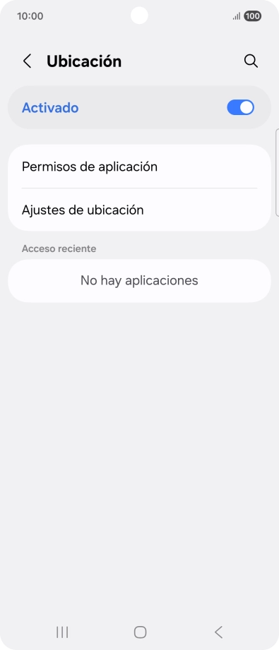 Pulsa Permisos de aplicación.
