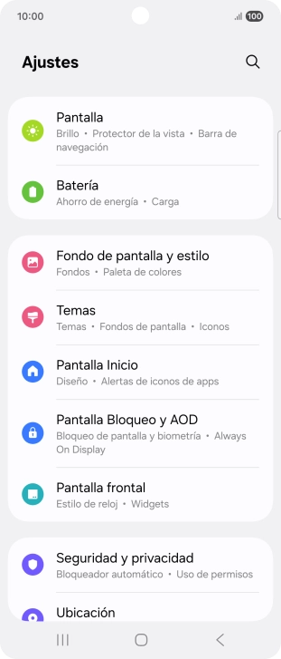 Pulsa Pantalla Bloqueo y AOD.