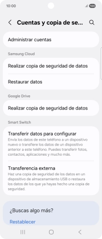 Pulsa Administrar cuentas.