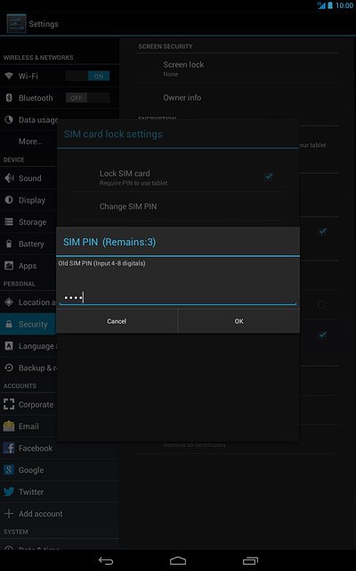 Key in your PIN and press OK.