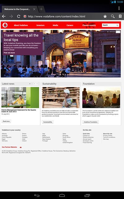 Press the address bar.