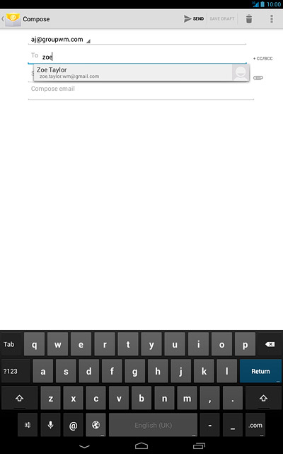 Key in the first letters of the required contact.Matching contacts are displayed.Press the required contact.Repeat the procedure to add more recipients.