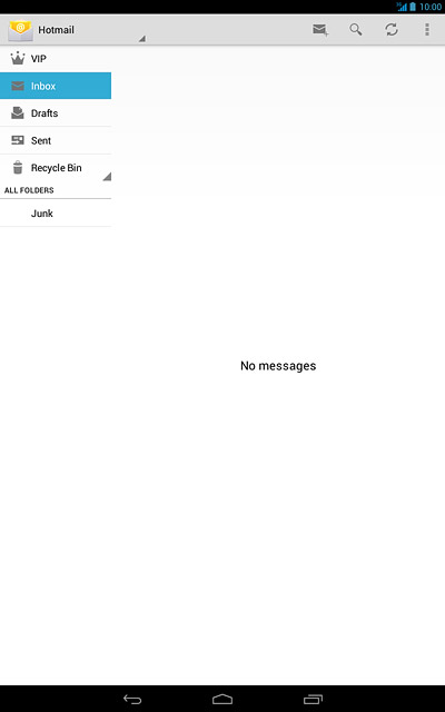 Press the name of the email account.