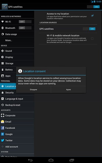 If you turn on the function:Press Agree.