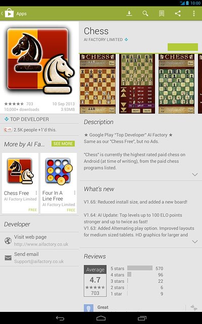 To buy an app:Press the price.