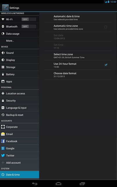 Press the home icon to return to the home screen.
