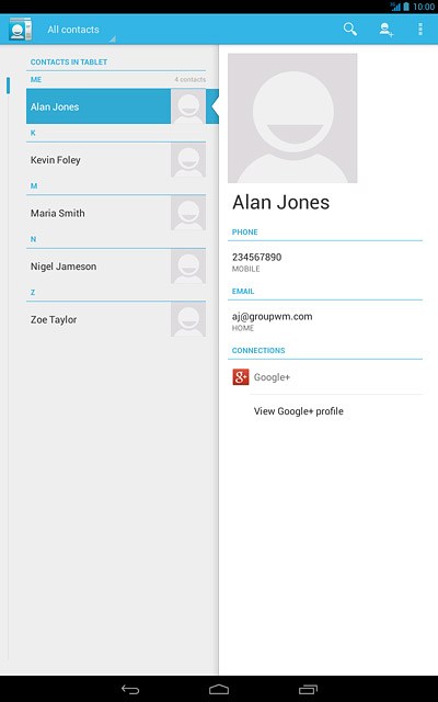 Press the home icon to return to the home screen.