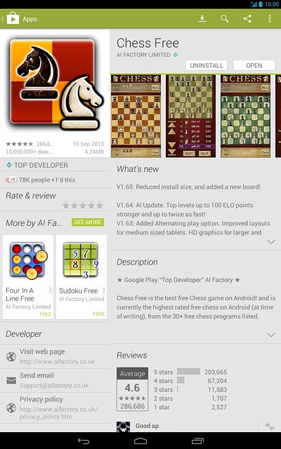 Follow the instructions on the display to install the app.Press the home icon to return to the home screen.