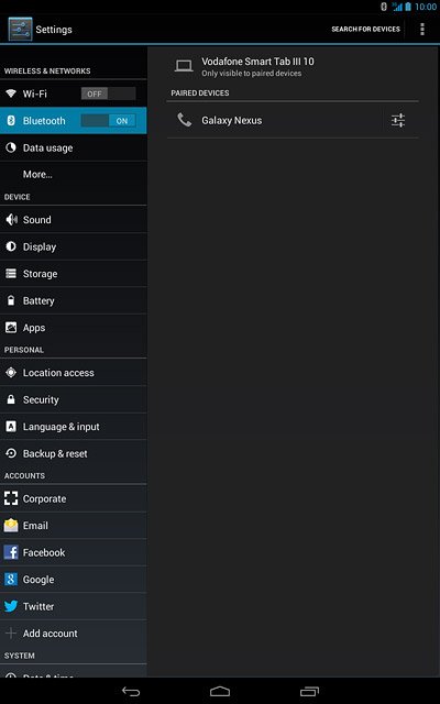 Press the home icon to return to the home screen.
