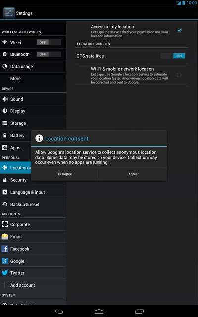 If you turn on the function:Press Agree.