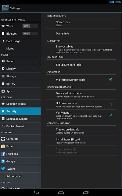 Press Set up SIM card lock.