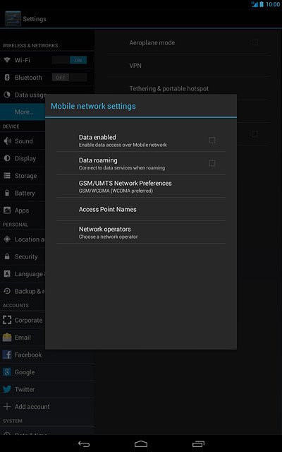 Press Access Point Name.