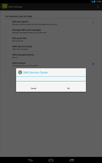 Key in +447785016005 and press OK.