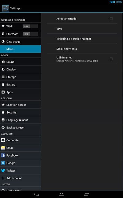 Press Mobile networks.
