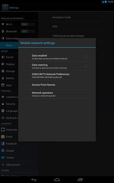 Press Access Point Names.
