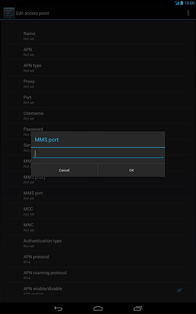 Key in 8799 and press OK.
